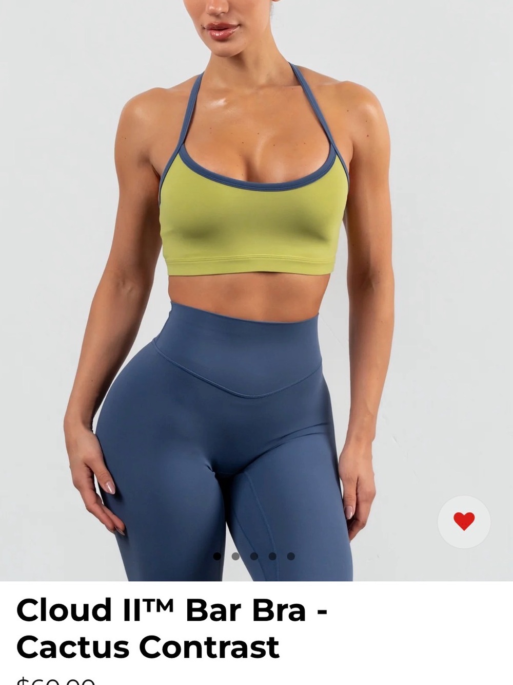 Vitality Cloud II™ Bar Bra - Cactus Contrast  Small